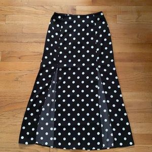 Poka Dot Slit Skirt